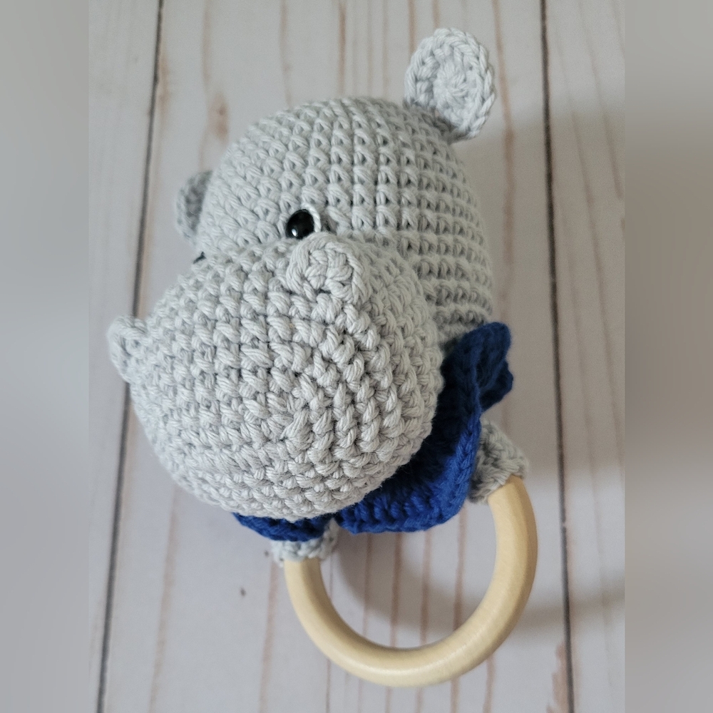 Handmade Crochet Bunny Rattle - Picture 2 of 3